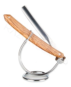 Brandt Straight Razor, Olivewood - Thumbnail