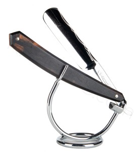 Marcel Chanudet Straight Razor, Gaboon Ebony - Thumbnail