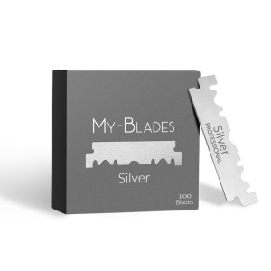 My-Blades Silver Shavette Razor Blades 100pcs - Thumbnail