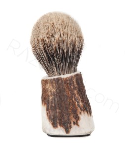 Razora Finest Badger Shaving Brush, Deer Antler Handle - Thumbnail